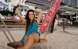 No Panties At Beach Party # Flashing In Public