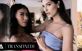 TRANSFIXED - Hot Besties Zariah Aura Ameena Green Fuck Each Other To ...