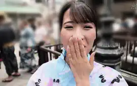 浴衣美女が膣の奥をたっぷりかき回されて気持ちよ...