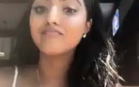 Indian girl talking on livestream
