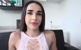 Thick-cocked Lanah Frias Takes On Gigantic White Dildo