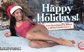 BLACK TGIRLS Japanese Kitten Erotic Xmas Treat For You