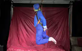 Watching Sexy Sonja Being Tied And Gagged Overhead Hanging With A Spe...