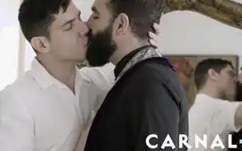Staghomme Bastian Karim gets face fucked by hung Clergyman Leandro