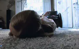 Lena's Painful Rope Treatment On The Carpeted Floor