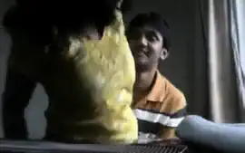 Desi boyfriend playing with juicy boobs of his girlfriend