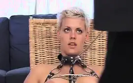 Blonde German Whore Tied Up To A Chair And Fucked By Horny