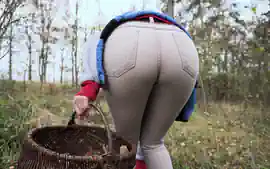 Milf In Tight Pants Walking In The Woods Ass Fetish