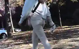Girl sexy and public