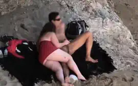 big fat ass beach action