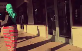 hijab wife big ass walking in street
