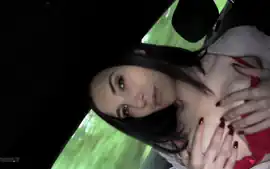 Alina's Handjob Pleasure On The Back Seat In A Car