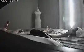 Hot wife milf caught bedroom masturbating watching porn