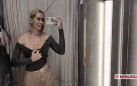 Try On Haul Transparent Clothes Completely See-through. At The Mall. ...