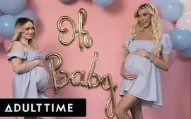 ADULT TIME - Horny Pregnant Besties Rylee Blake T-Girl Aubrey Kate Th...