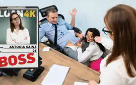 VIP4K. Bank Lady Boss is having multiple orgasms with her her naughty...